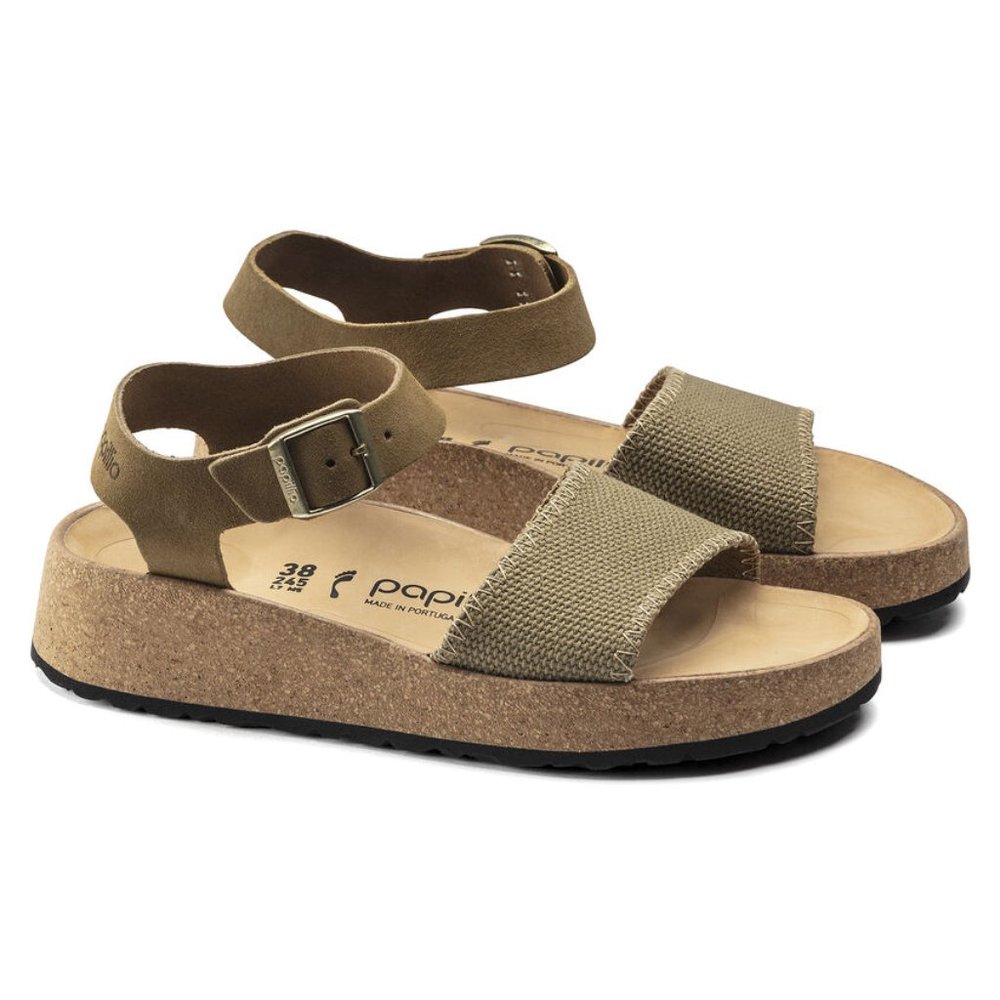 Birkenstock platform sandal. Papillio Glenda  leather sandals. Size: 7